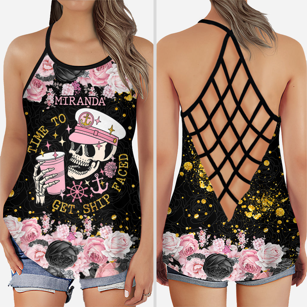 Zeit für den perfekten Kreuzfahrt-Look – personalisiertes Tanktop und Leggings mit Kreuzmuster