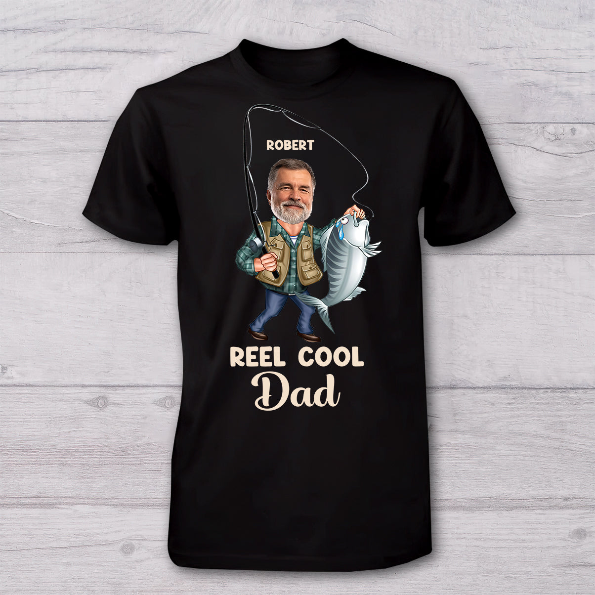 Echt cooler Papa – Personalisiertes Angel-T-Shirt und Babybody