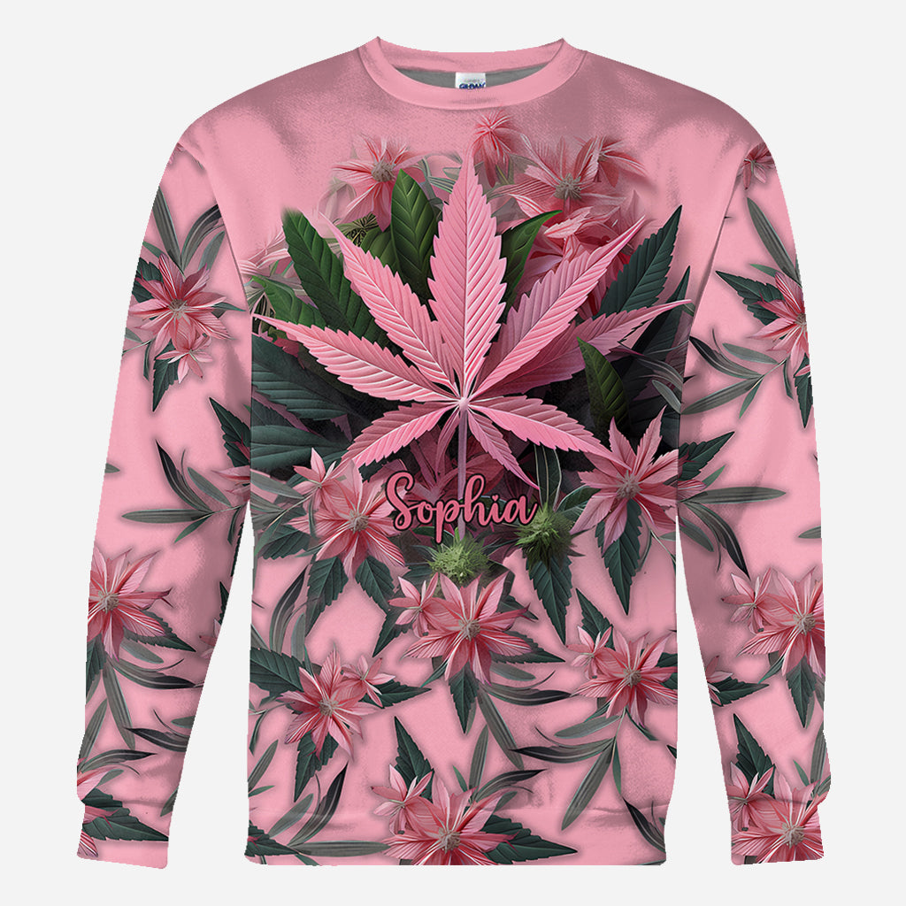 Pink Stoner Chick - Personalized Weed All Over Shirt