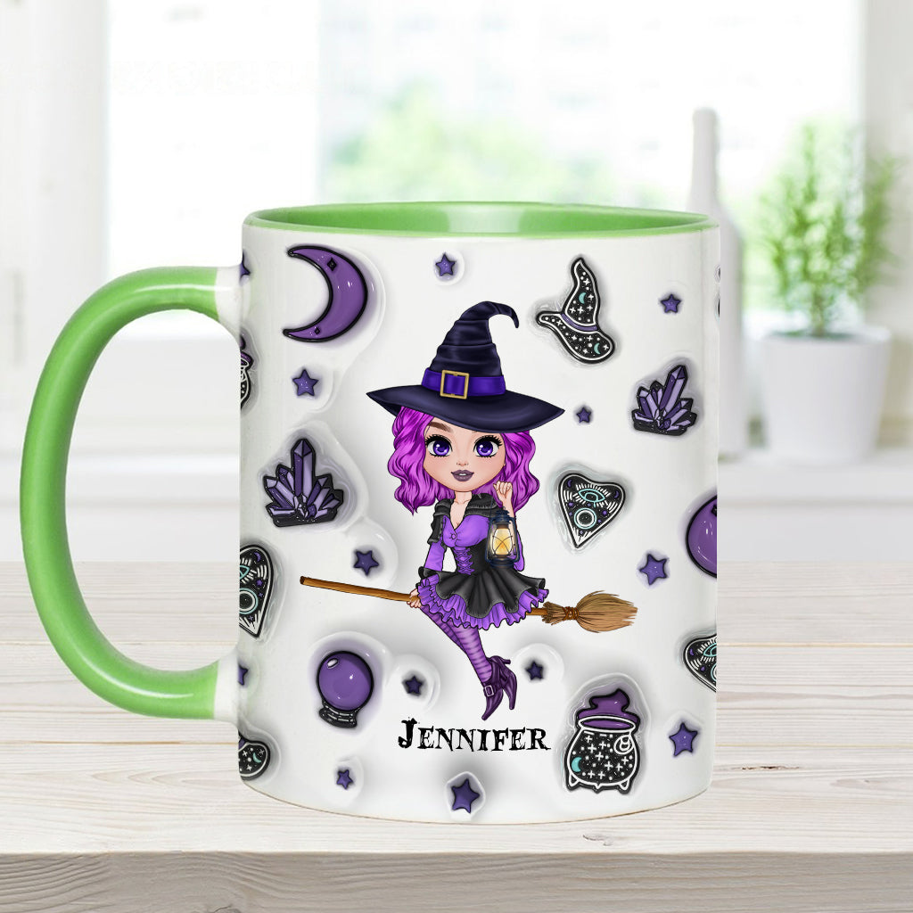 Mondkind - Personalisierte Tasse mit Hexenmotiv