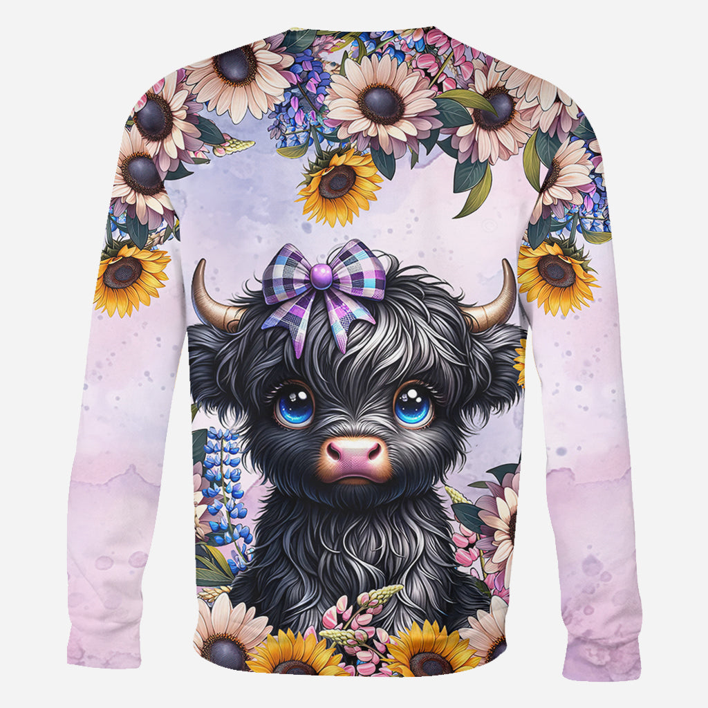 Niedliches kleines Kuh-Shirt mit Allover-Personalisierung