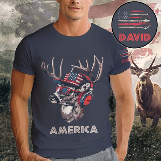 American Buck - Personalisiertes Jagd-T-Shirt