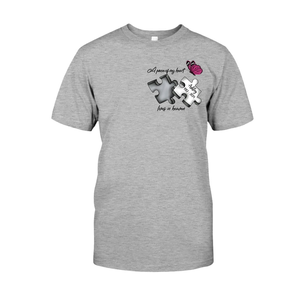 Immer in meinen Gedanken, für immer in meinem Herzen – personalisiertes Gedenk-T-Shirt und Hoodie