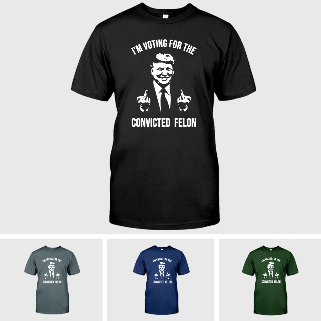 Trump-Shirt, „Ich wähle den verurteilten Verbrecher Trump 2024“-Shirt, Republikanische Shirts, Pro-Trump-T-Shirt, 45-47-Shirt, MAGA-Shirt