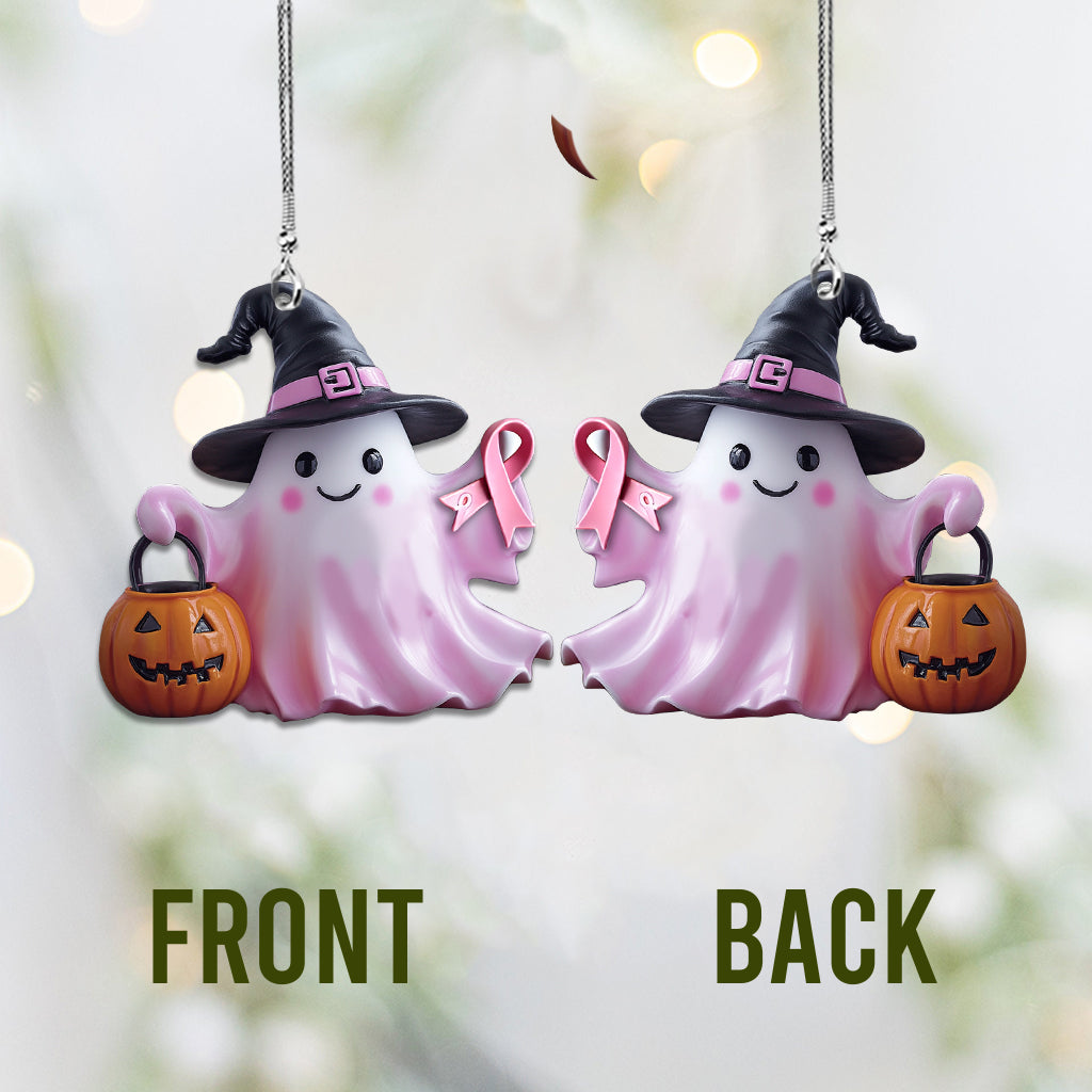 Brustkrebsbewusstsein – Personalisierter Autoanhänger zum Thema Brustkrebs