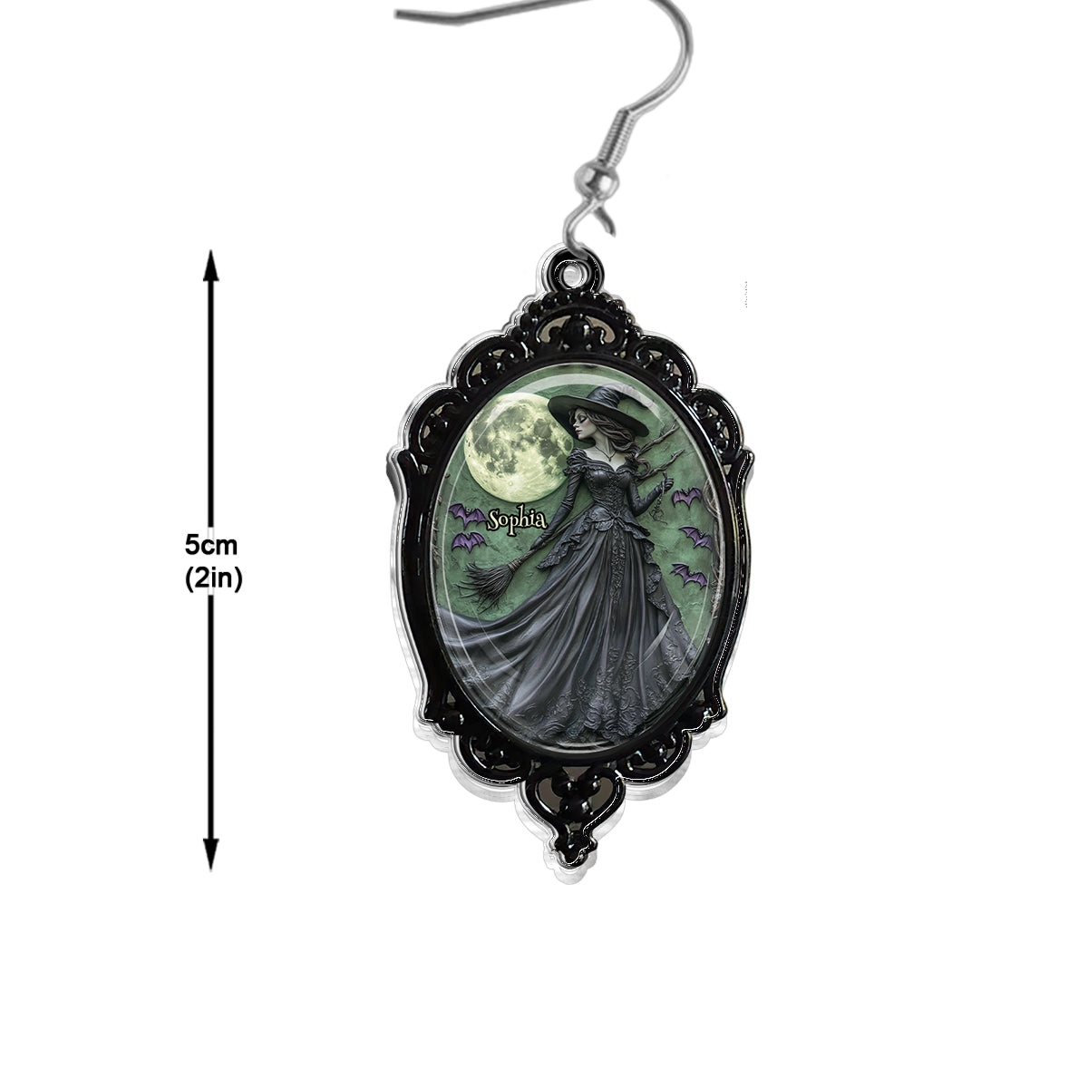 Mysterious Witch - Personalized Witch Transparent Earrings
