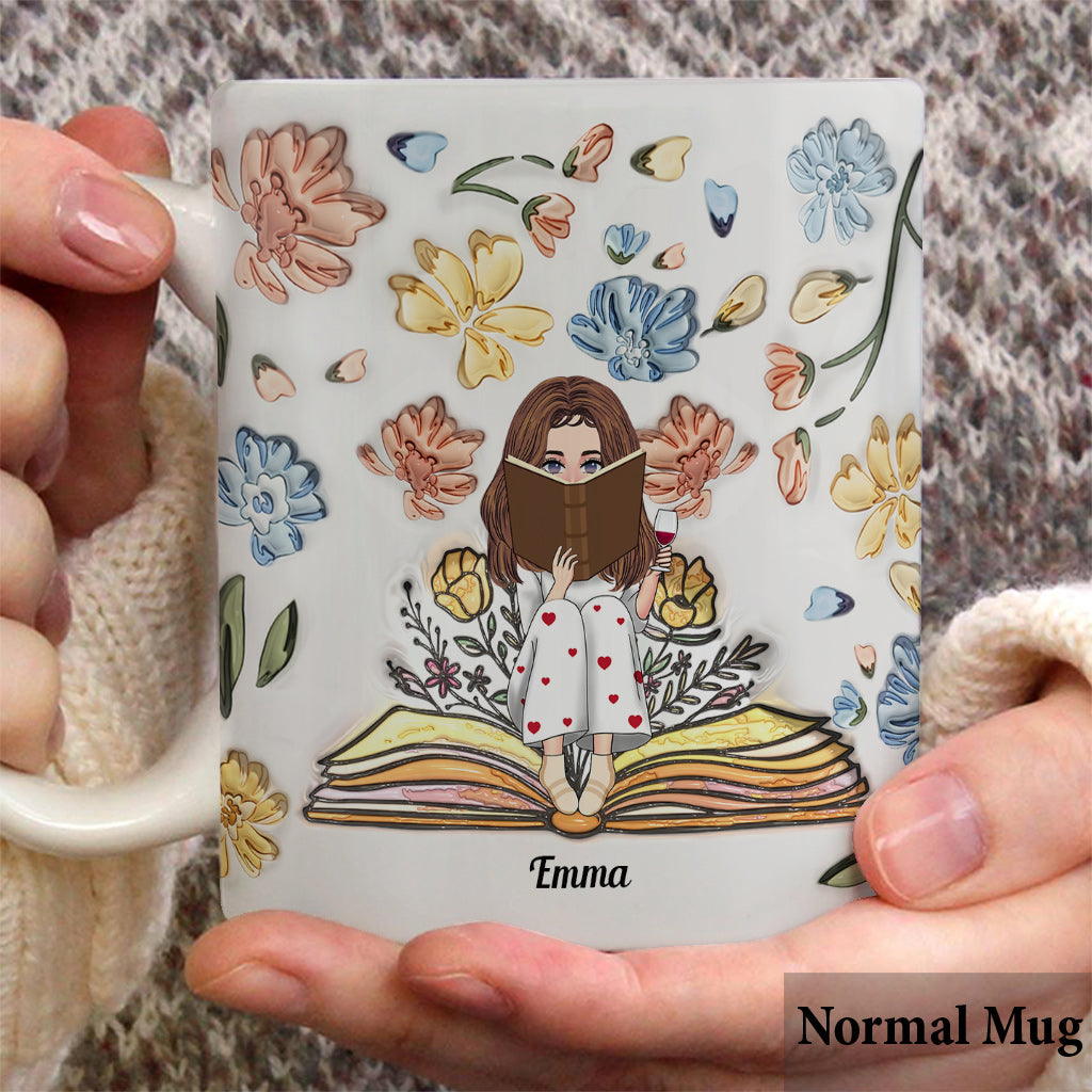 Einfach ein Mädchen, das Bücher liebt – personalisierte Buchtasse