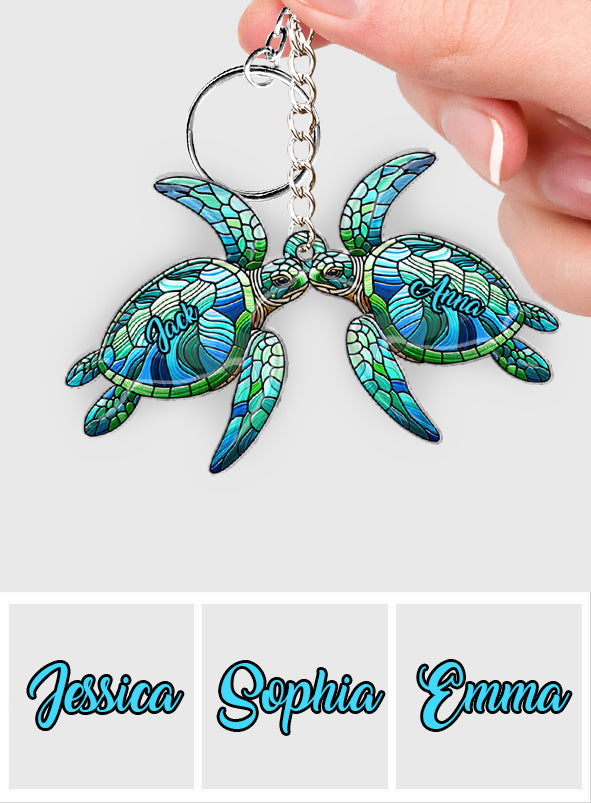 Love Turtles - Personalized Turtle Keychain