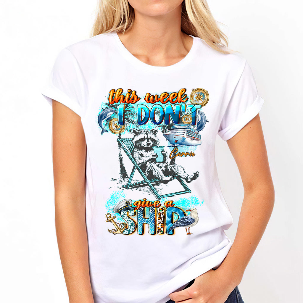 Diese Woche ist mir das Schiff egal – Feral Girl Summer – Personalisiertes Kreuzfahrt-T-Shirt und Hoodie