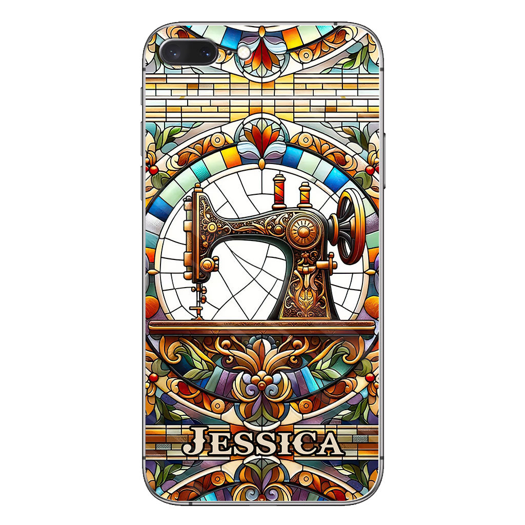 Bunte Nähmaschine – Personalisierte Näh-Handyhülle