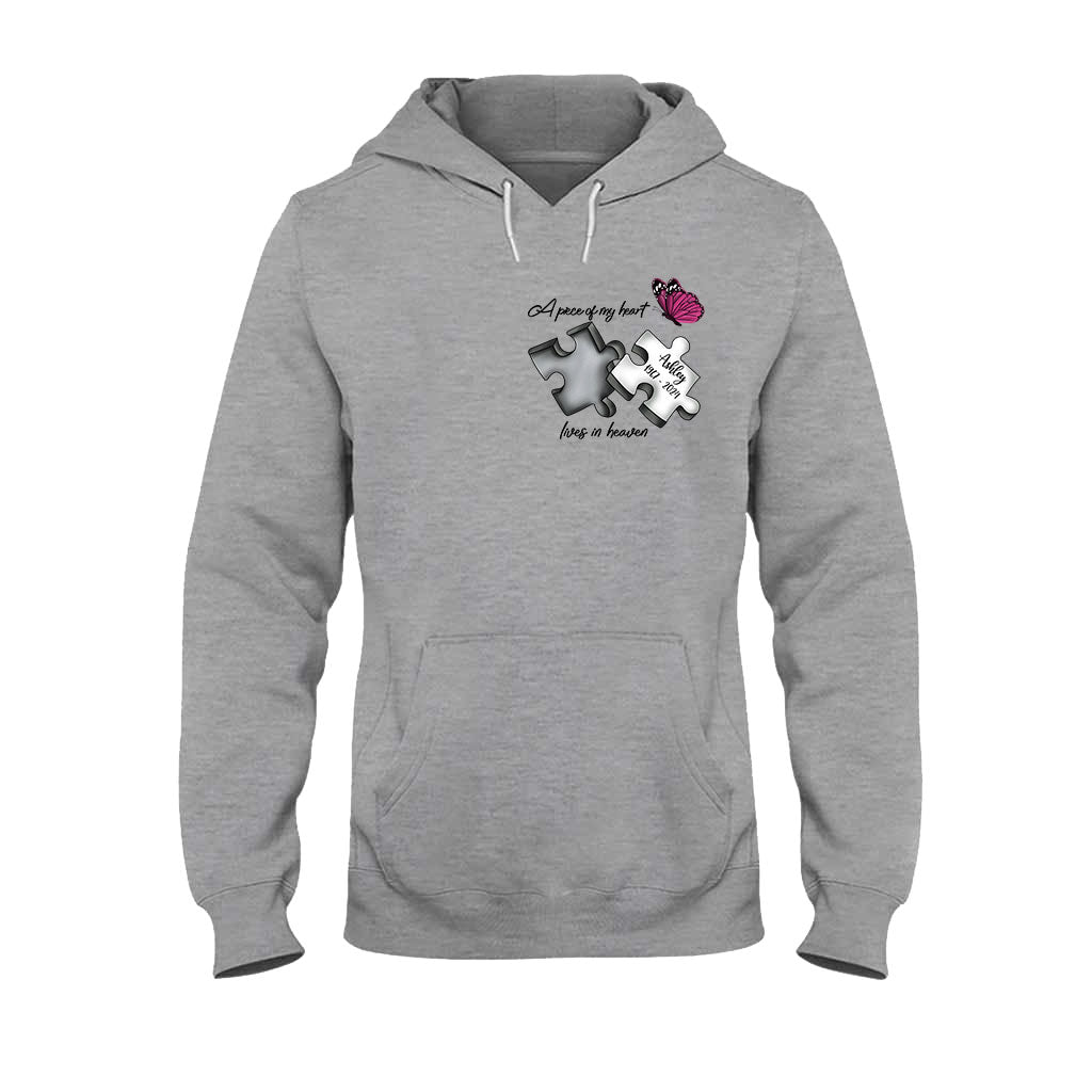 Immer in meinen Gedanken, für immer in meinem Herzen – personalisiertes Gedenk-T-Shirt und Hoodie