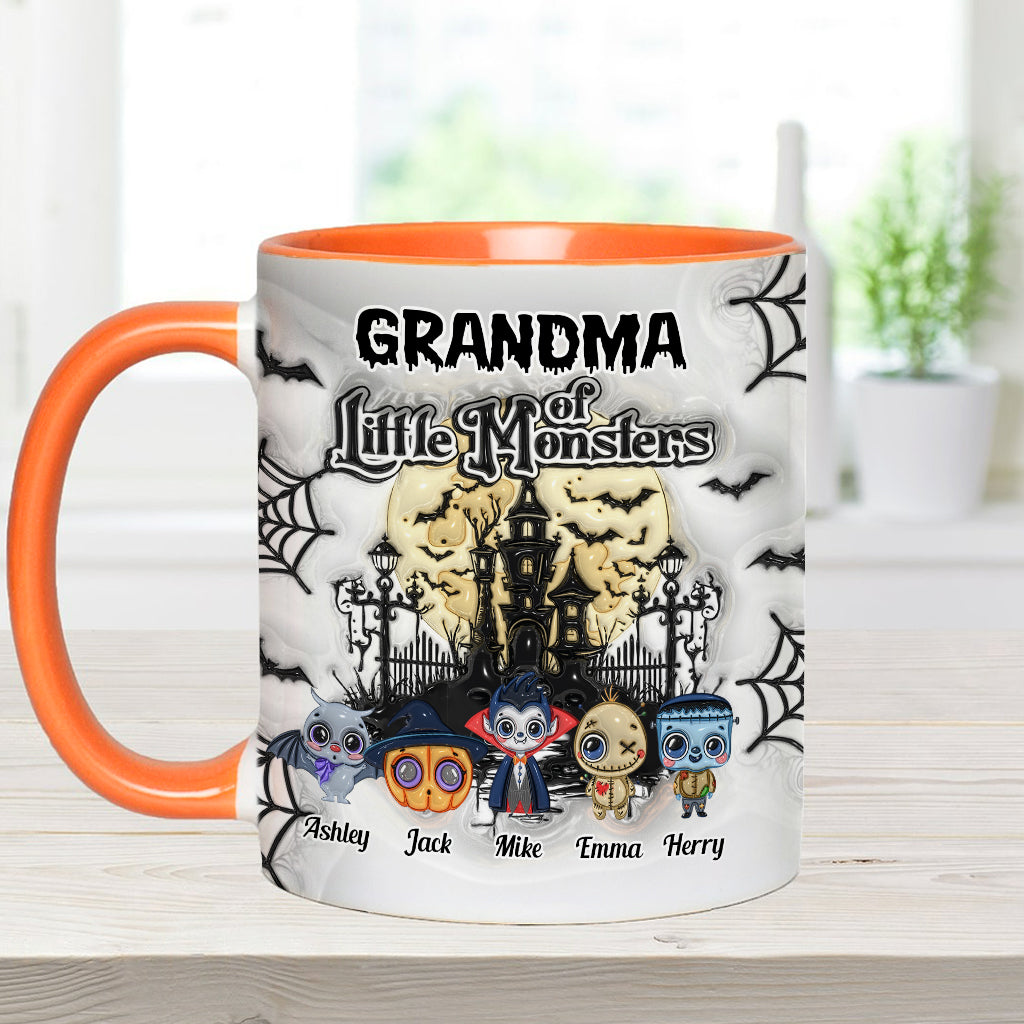 Grandma Of Little Nightmares - Personalized Grandma Accent Mug