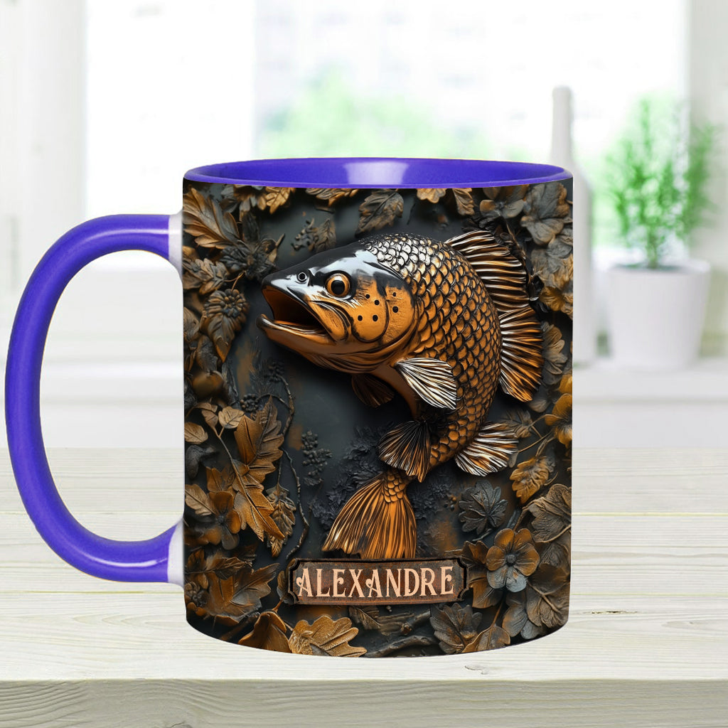 Fishing Lover Gift - Personalized Fishing Accent Mug
