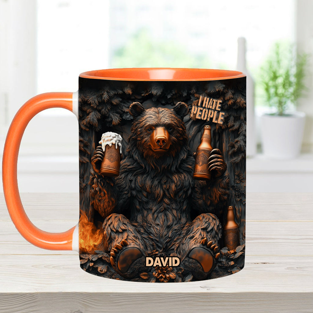 I Hate People - Personalized Camping Accent Mug