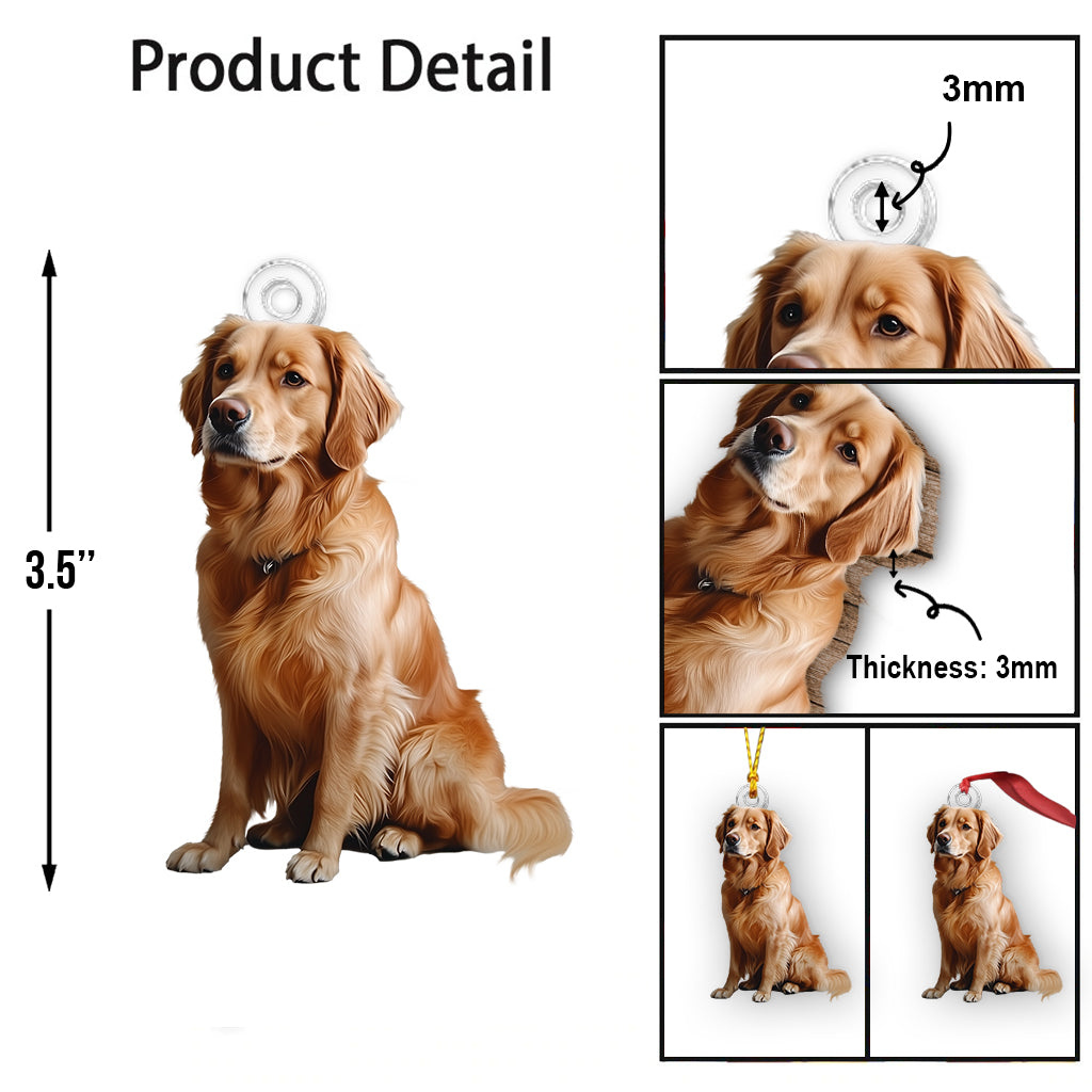 Individuell gestaltbarer Hunde-Ornament mit Foto – personalisierter Hunde-Ornament in individueller Form