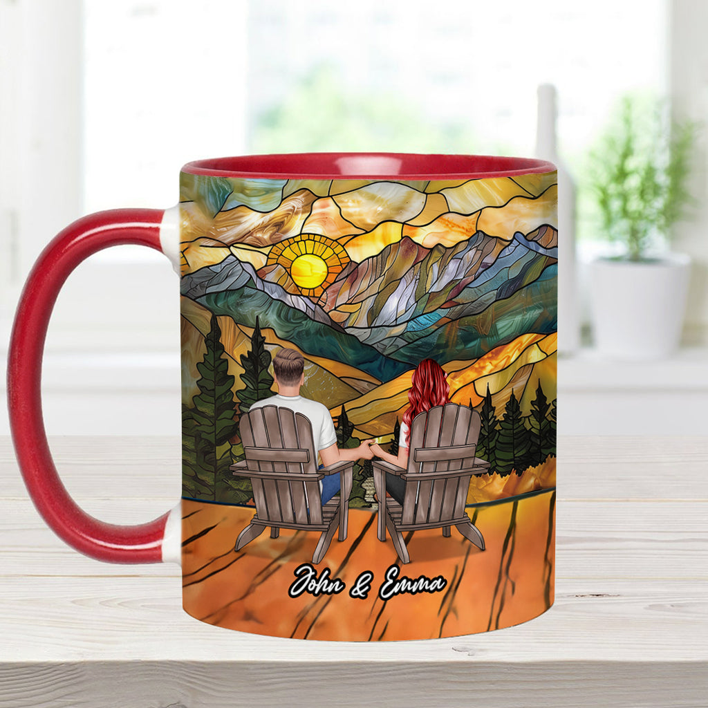 „Du und ich, wir schaffen das“ – personalisierte Tasse für Paare