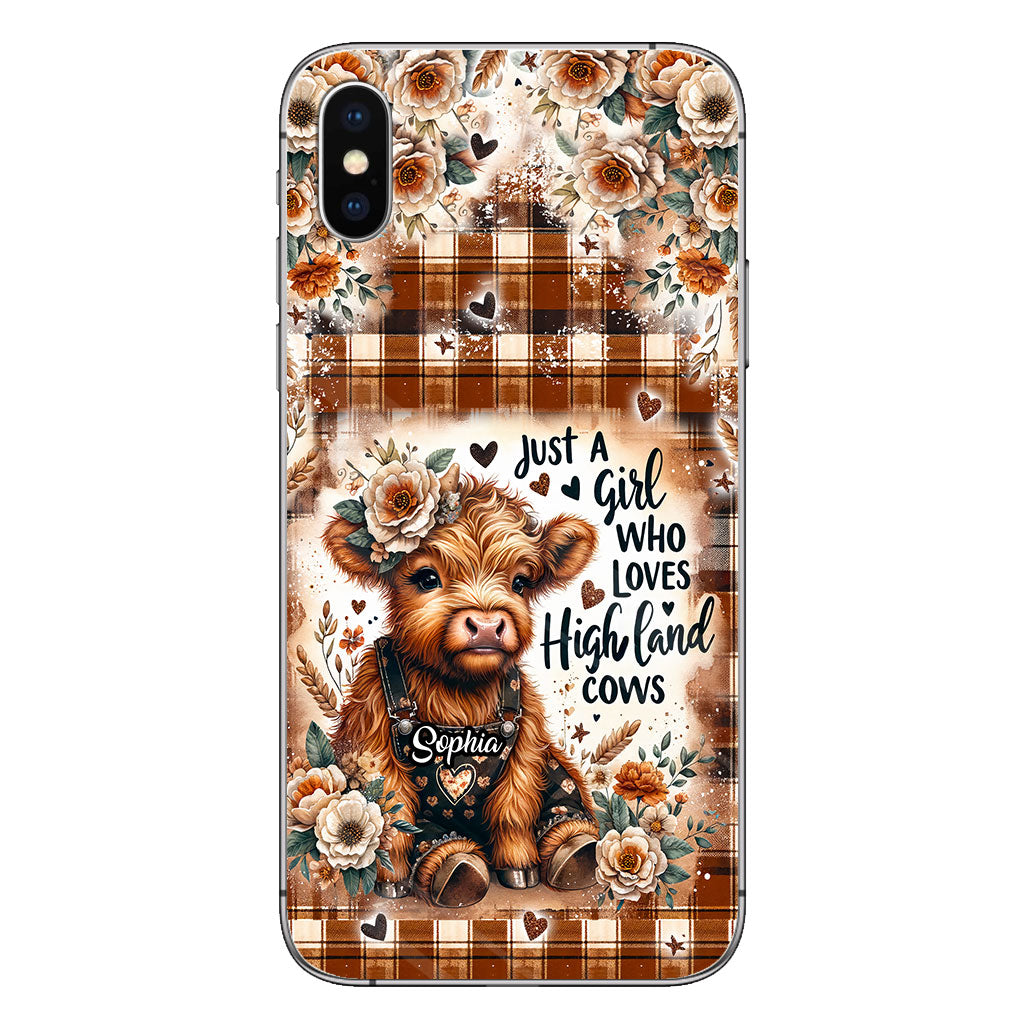 Just A Girl Who Loves Highland Cow - Personalisierte Handyhülle