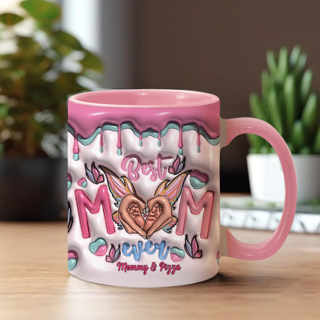 Beste Mama aller Zeiten – Schmetterlingsverwandlung – Personalisierte Tasse mit Muttermotiv