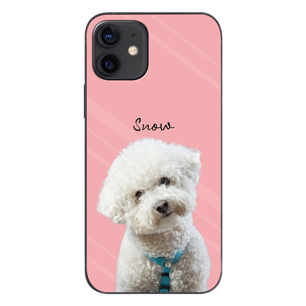 Lovely Dog Cat Pet Portrait - Personalized Dog Clear Phone Case