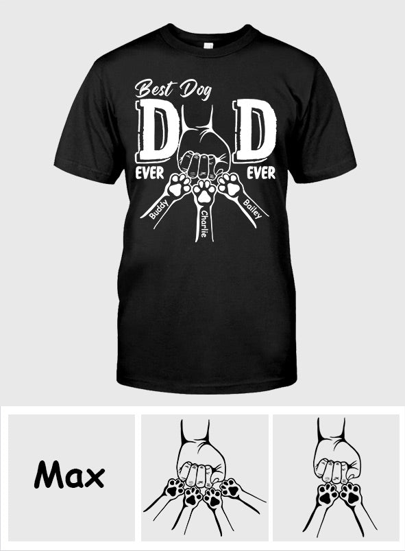Der beste Hundepapa aller Zeiten – personalisiertes Hunde-T-Shirt und Hoodie