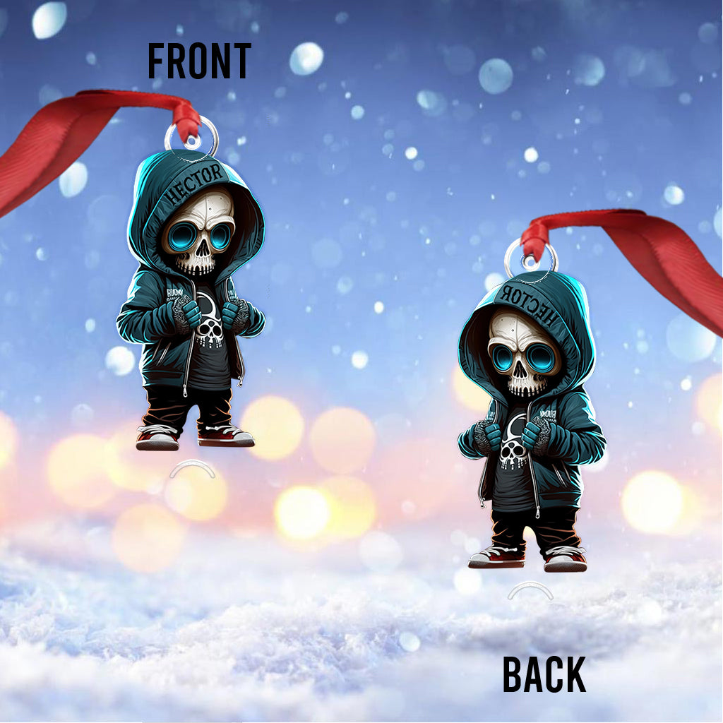 Stilvolles Skelett – Personalisierter Totenkopf-Anhänger in individueller Form