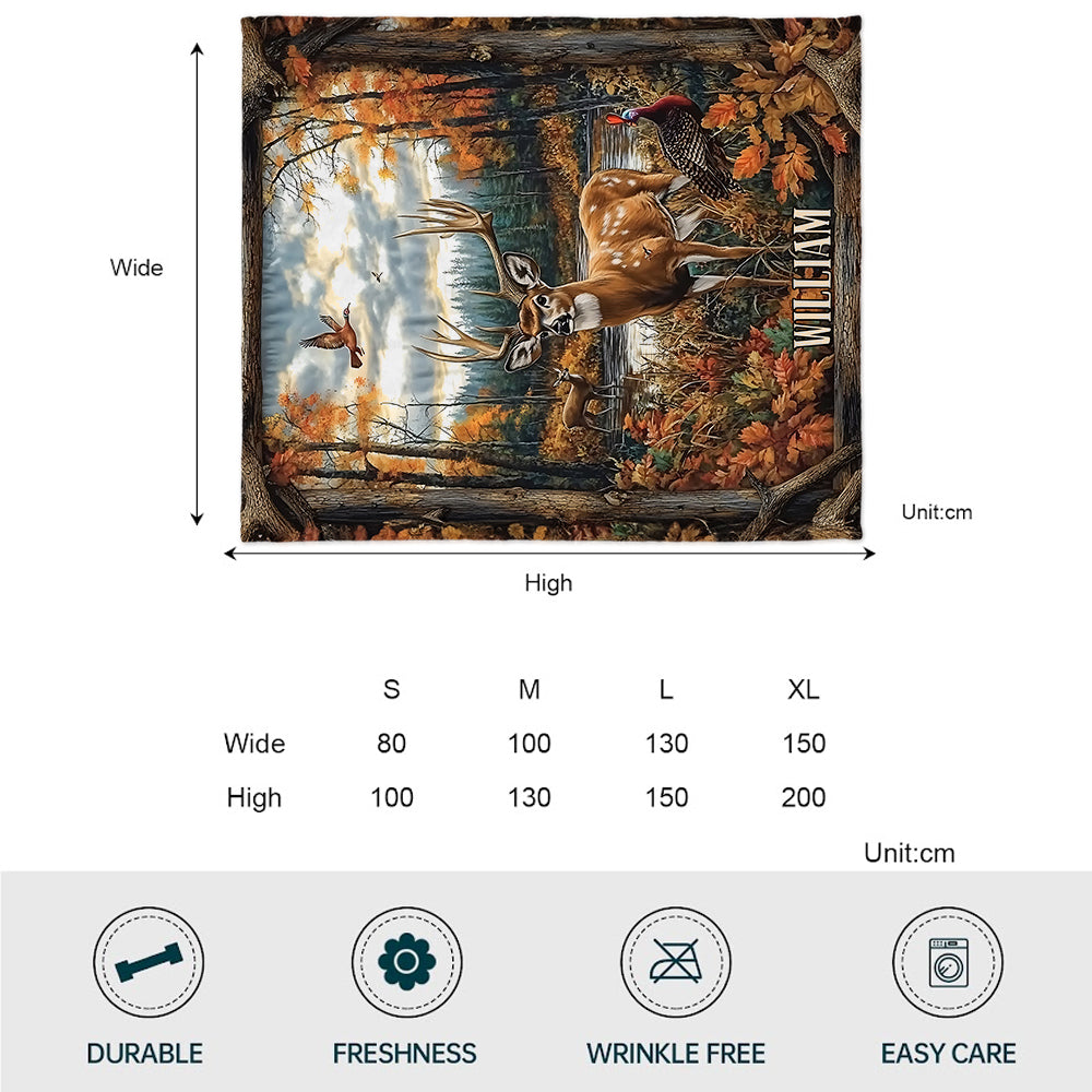 Vintage Jagdwald - Personalisierte Jagddecke