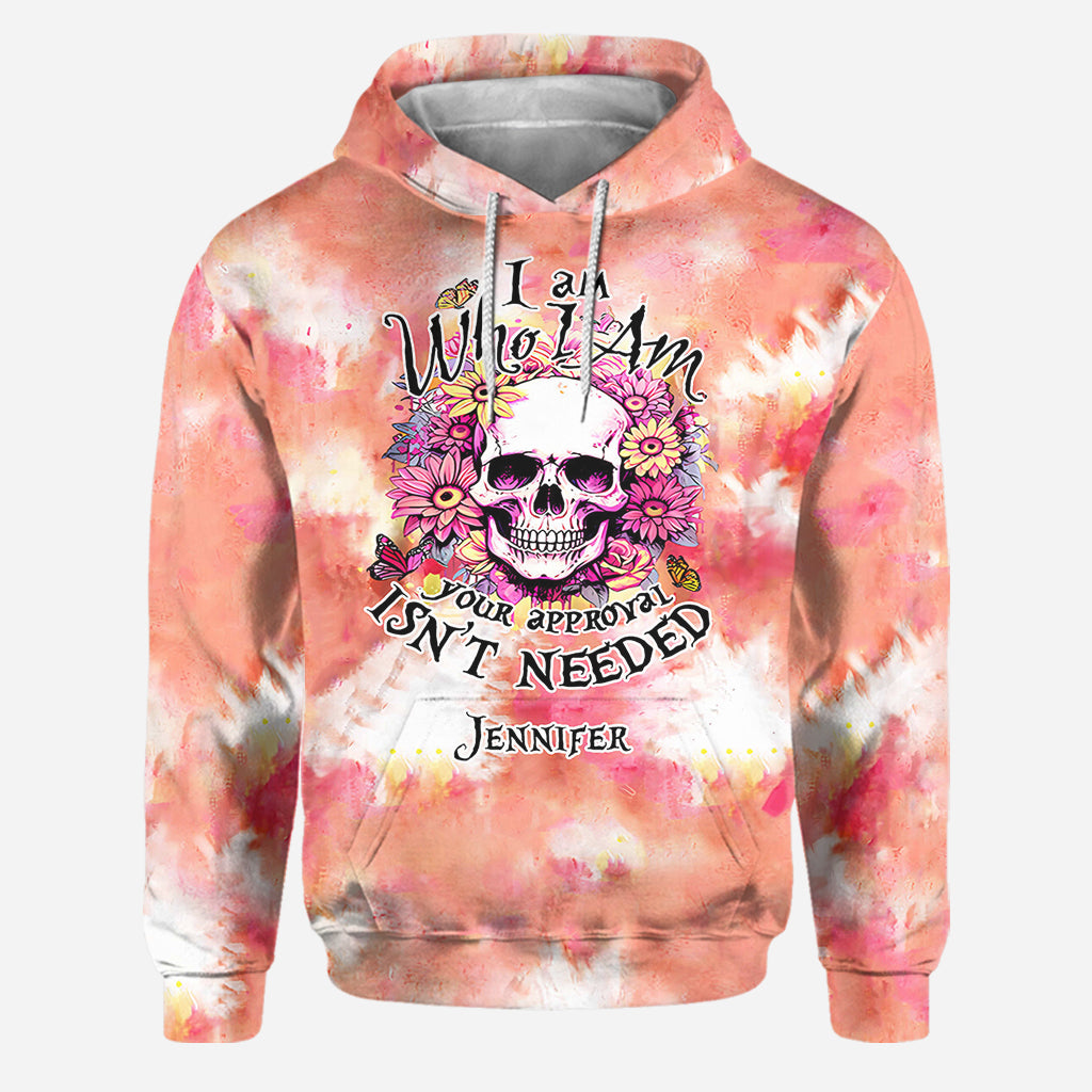 Ich bin, wer ich bin – Personalisierter Totenkopf-Hoodie und Leggings
