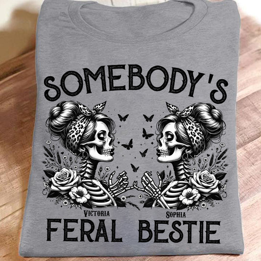 Gruselige beste Freundinnen für immer – Personalisiertes T-Shirt und Hoodie für beste Freundinnen