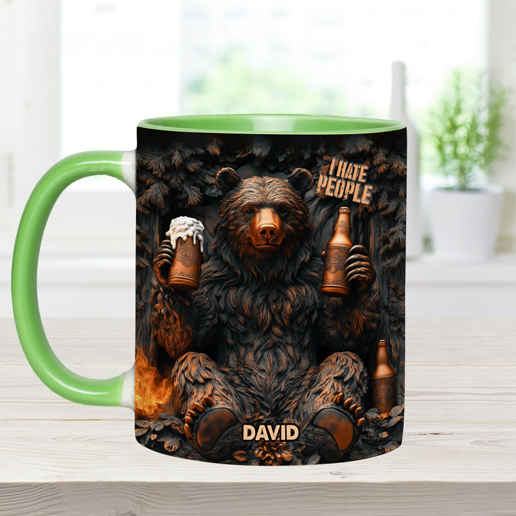 I Hate People - Personalized Camping Accent Mug