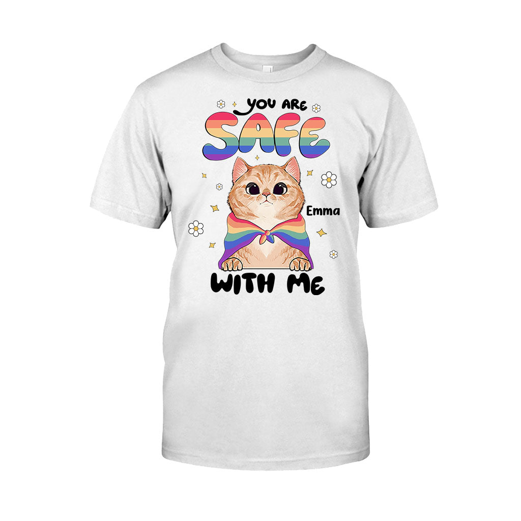 Du bist sicher – Personalisiertes LGBT-Unterstützungs-T-Shirt und Hoodie