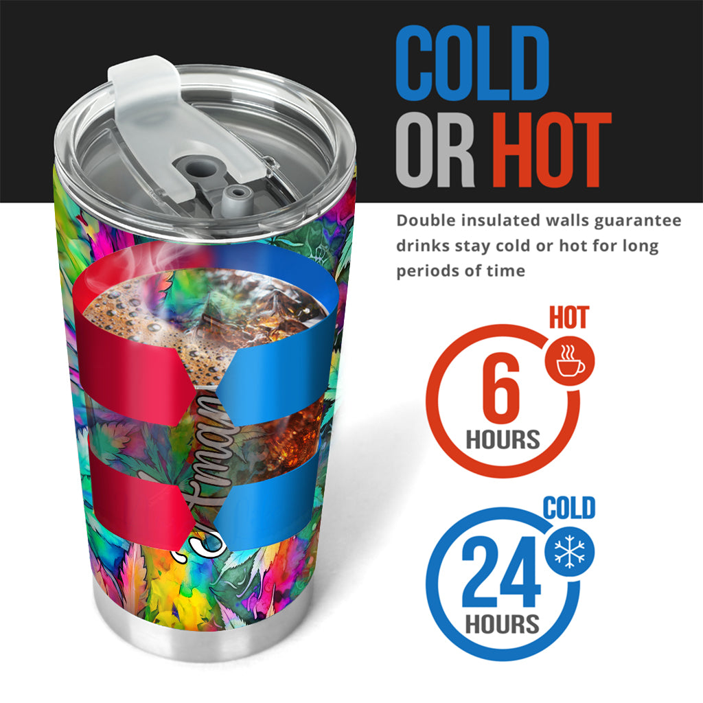 Psychedelisches Marihuana-Blatt – personalisierter Weed-Becher