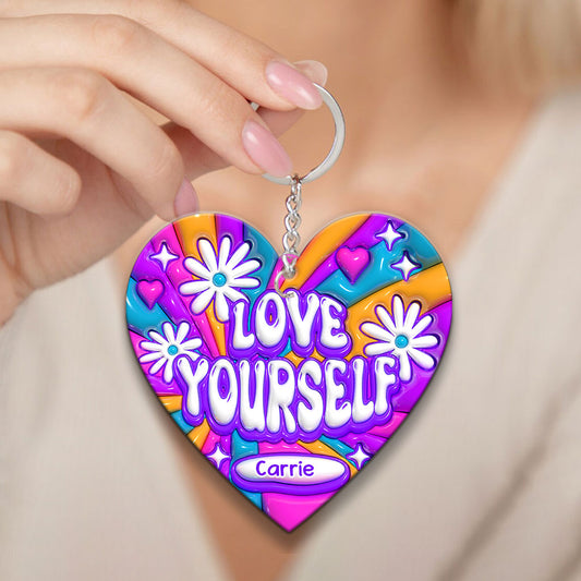 Love Yourself - Personalized Keychain