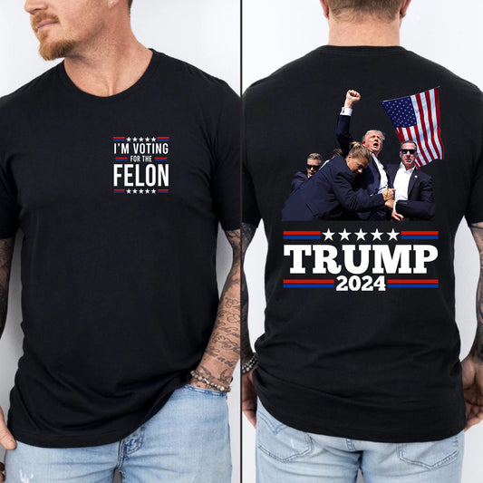 „Ich wähle“-Shirt, „Kämpfen, kämpfen, kämpfen“-T-Shirt, „Kundgebung 2024“-Shirt