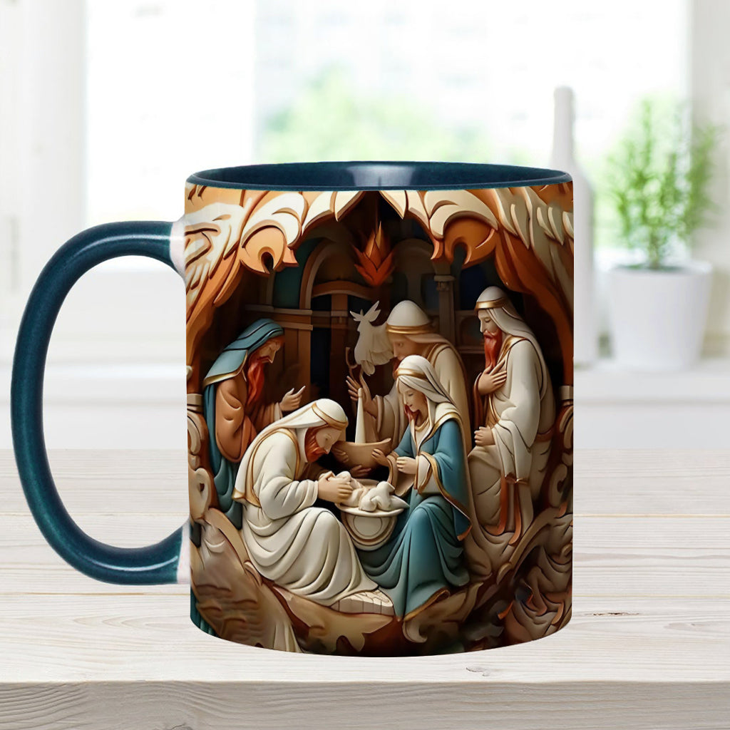 O Come Let Us Adore Him - Personalized Christian Accent Mug