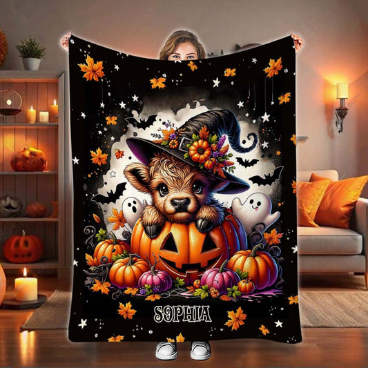 Gruseliges kleines Kuhbaby - Personalisierte Decke
