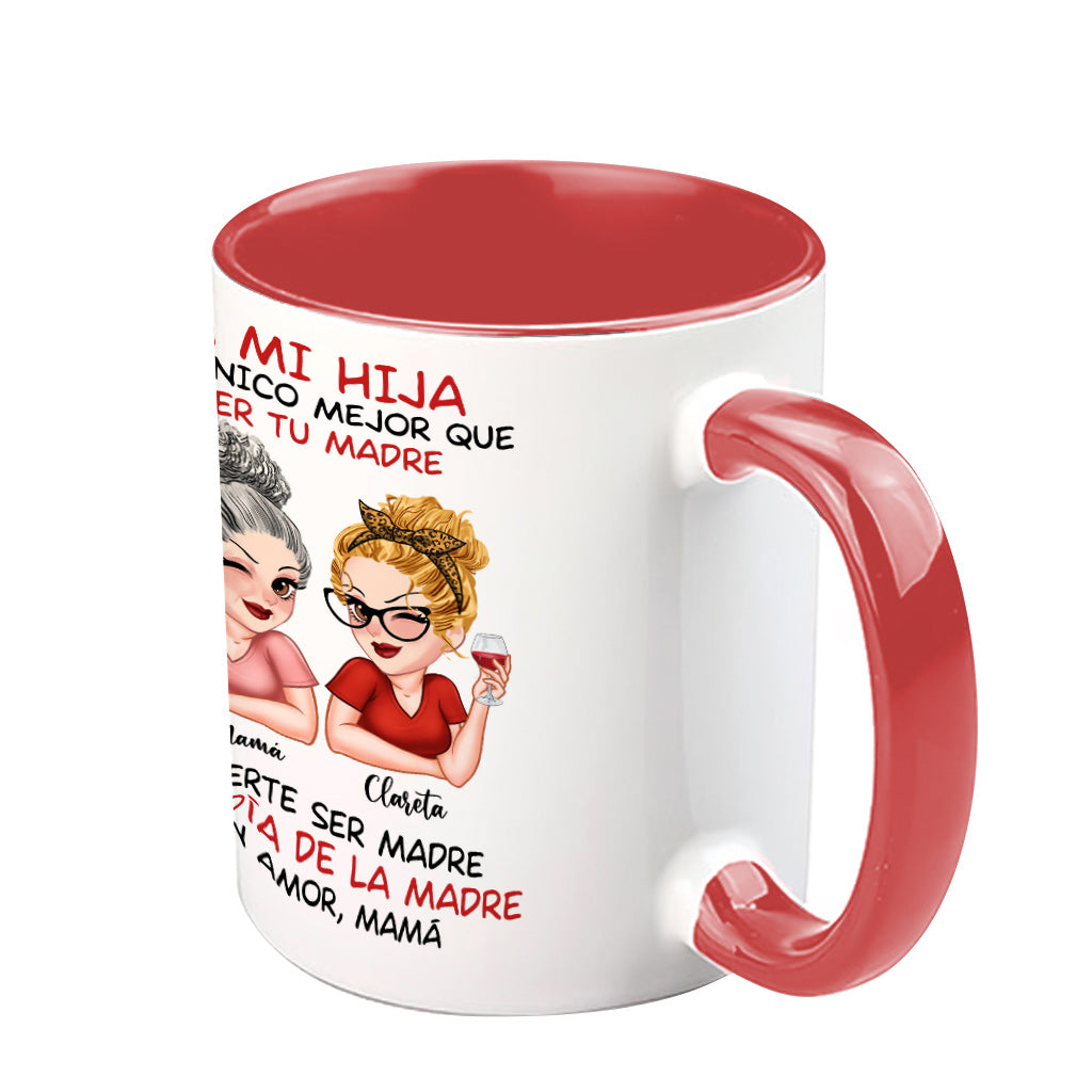 A Mi Hija - Personalisierte Tasse mit Muttermotiv