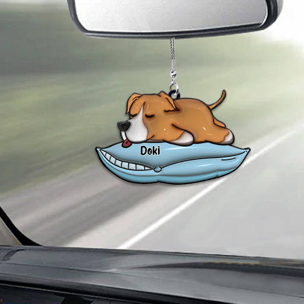 Ich liebe meine Hunde – Personalisierter Autoanhänger mit Hundemotiv