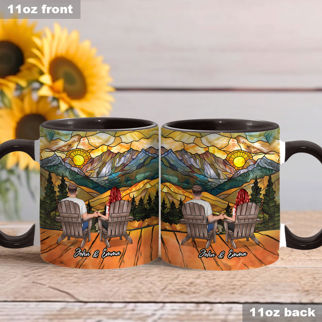 „Du und ich, wir schaffen das“ – personalisierte Tasse für Paare