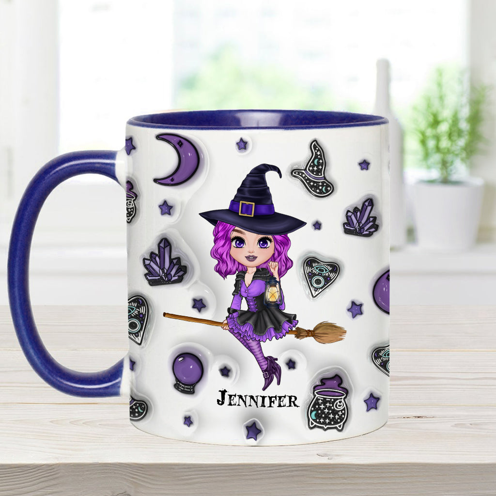 Mondkind - Personalisierte Tasse mit Hexenmotiv