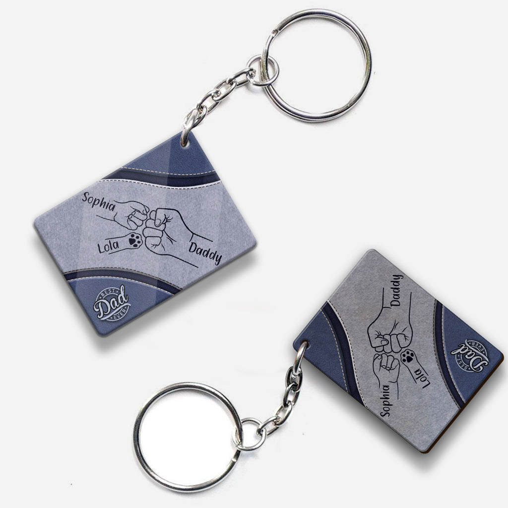 Der beste Hunde-Papa aller Zeiten – Personalisierter Papa-Schlüsselanhänger