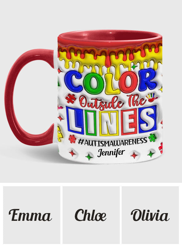 Autism Awareness - Personalized Autism Awareness Accent Mug