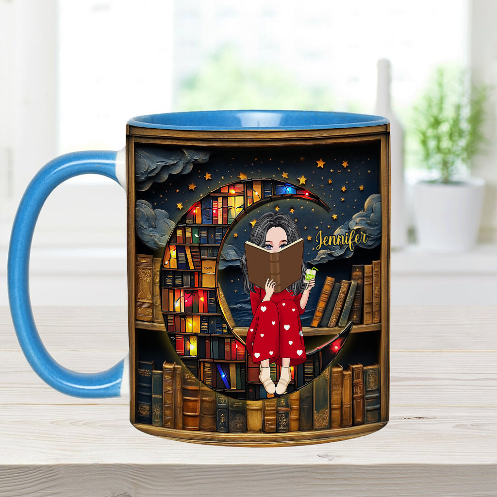 Einfach ein Mädchen, das Bücher liebt – personalisierte Tasse mit Buchmotiv