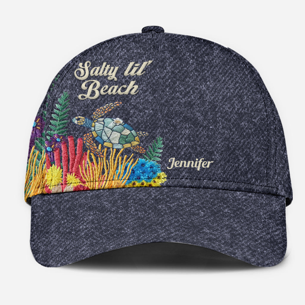 Salty Lil' Beach Seaweed - Personalized Turtle Classic Cap