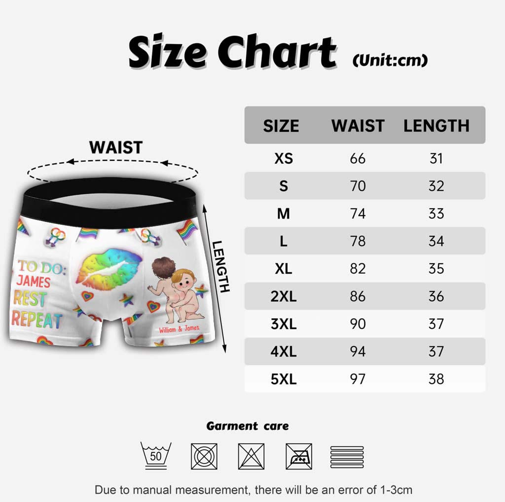 To Do List - Personalized LGBT Support Men’s Boxer Briefs