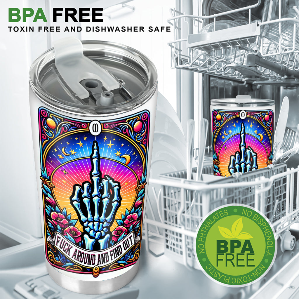 Die Null der Fcks – Lustige Tarotkarte – Personalisierter Totenkopf-Becher