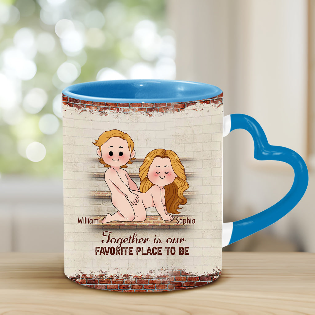 Ich liebe dich – Personalisierte Tasse mit Herzgriff für Paare