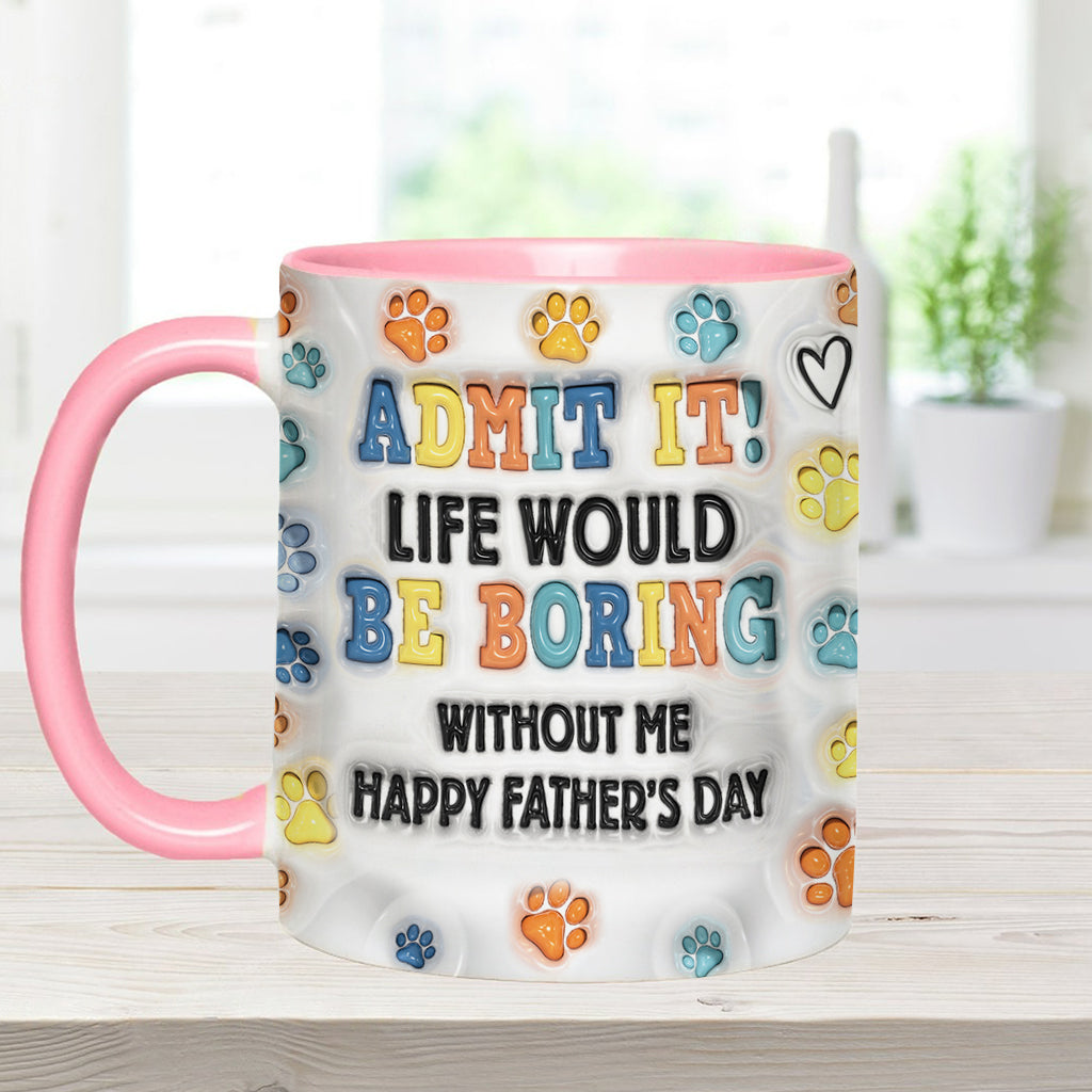 Alles Gute zum Vatertag – Personalisierte Tasse mit Hundemotiv