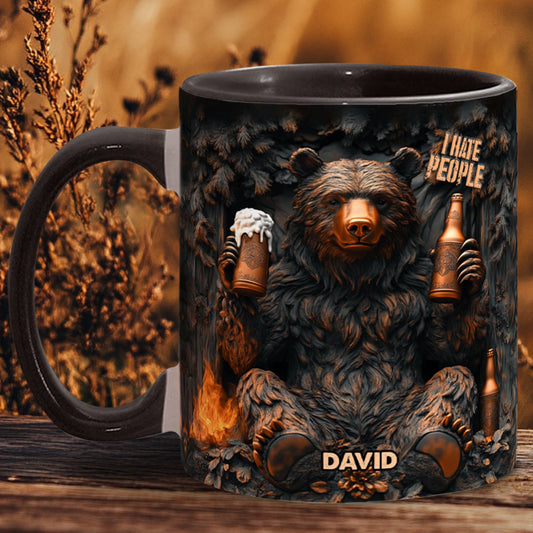 I Hate People - Personalized Camping Accent Mug