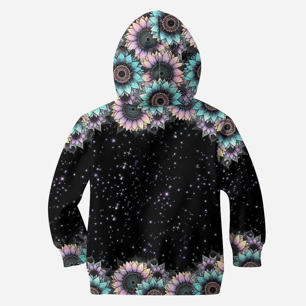 Zero F Given Pink Blue Sunflower - Personalisiertes Totenkopf-Shirt