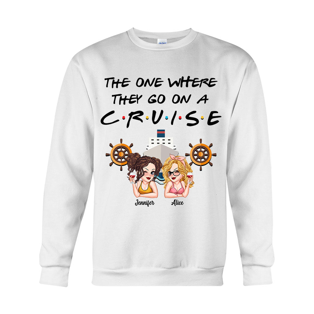 The One Where They Go On A Cruise - Personalized Cruising T-shirt And Hoodie
